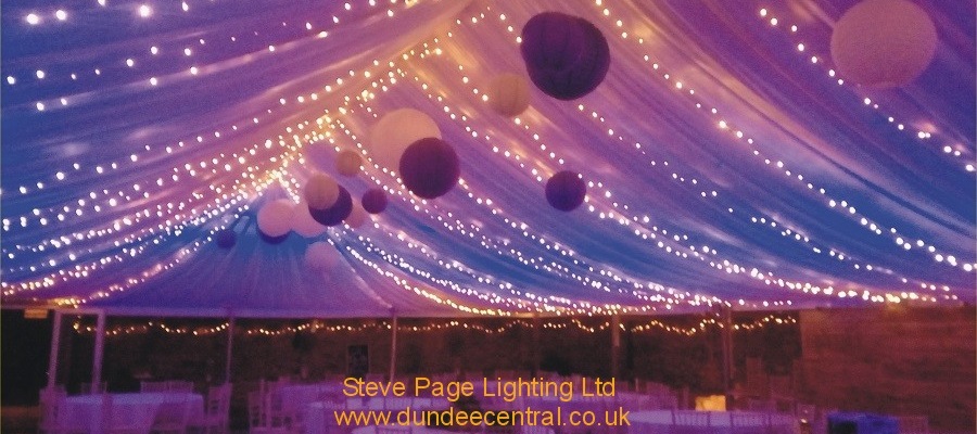 marquee lanterns and fairylight hire